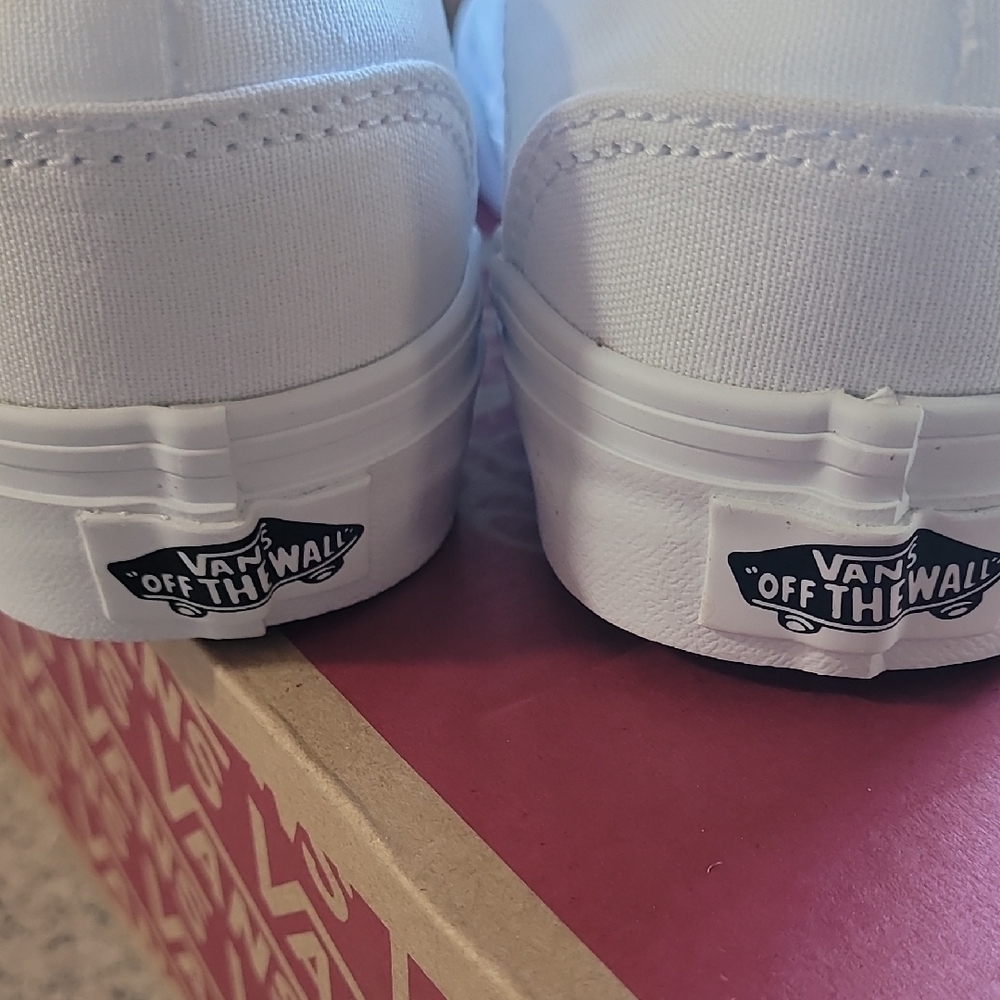 Vans White Slip-On Sneakers - Picture 3 of 6